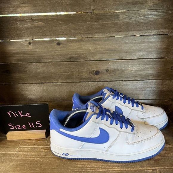 Mens Nike Air Force 1 Low 07 Medium Blue Basketball Shoes Sneakers Size 11.5 M‎ - Picture 1 of 7